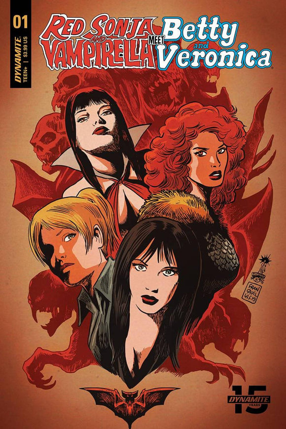 RED SONJA VAMPIRELLA BETTY VERONICA #1 CVR B FRANCAVIL