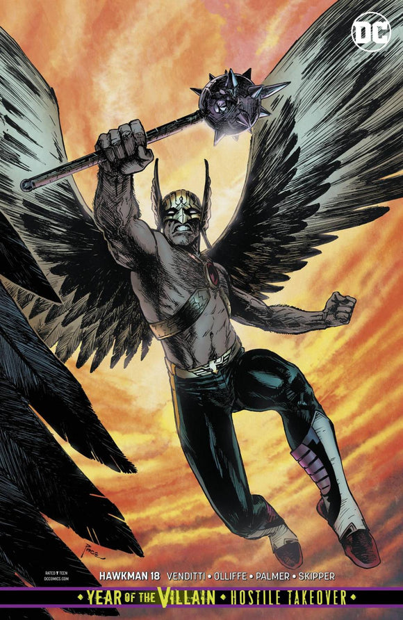 HAWKMAN #18 VAR ED YOTV