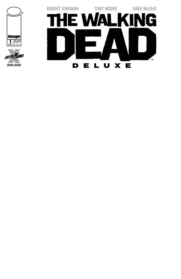 WALKING DEAD DLX #1 CVR F BLANK SKETCH CVR