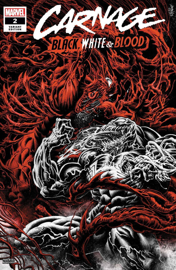 CARNAGE BLACK WHITE AND BLOOD #2 GLEASON VAR (OF 4)