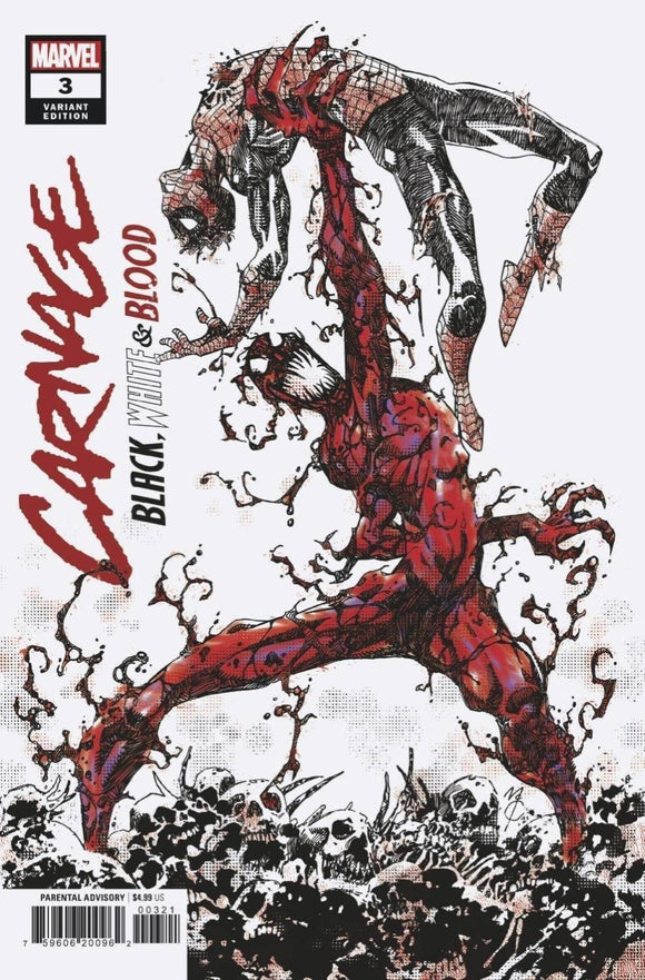 CARNAGE BLACK WHITE AND BLOOD #3 ARTIST A VAR (OF 4)