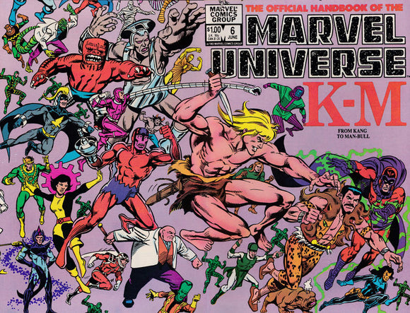 The Official Handbook of the Marvel Universe 1983 #6 Direct ed. - back issue - $4.00