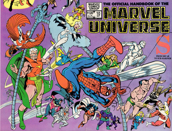 The Official Handbook of the Marvel Universe 1983 #10 Direct ed. - back issue - $4.00