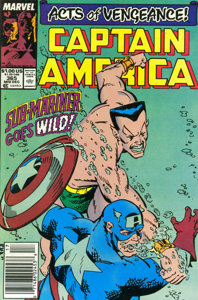 Captain America 1968 #365 Newsstand ed. - back issue - $4.00