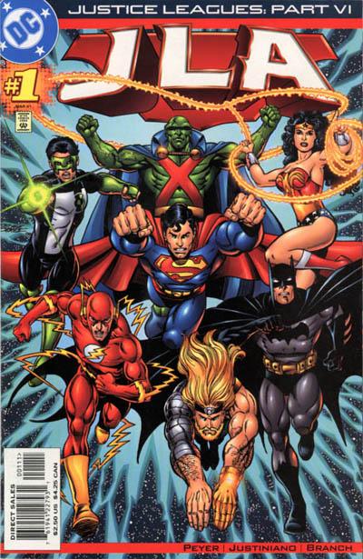 Justice Leagues: JLA 2001 #1 Direct Sales Signed by Tom Peyer - back issue - $10.00