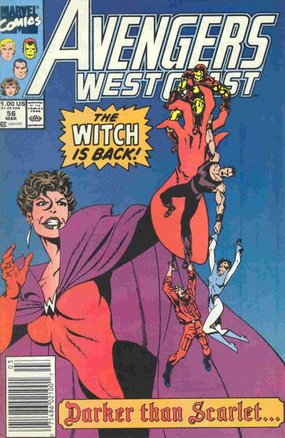 Avengers West Coast 1989 #56 Newsstand ed. - back issue - $5.00