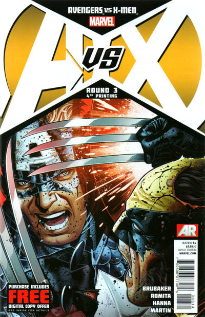 Avengers vs. X-Men #3 4th Printing Variant - back issue - $5.00