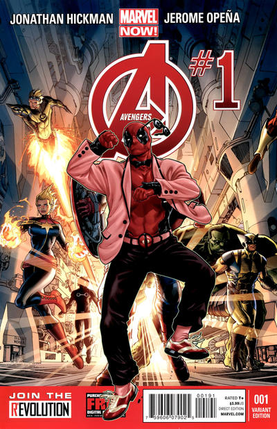 Avengers #1 Deadpool Gangnam Style Variant Cover by Mark Brooks & Dustin Weaver - back issue - $8.00