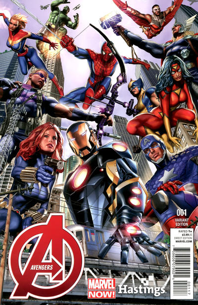 Avengers #1 Hastings Variant Cover by Greg Land - back issue - $8.00