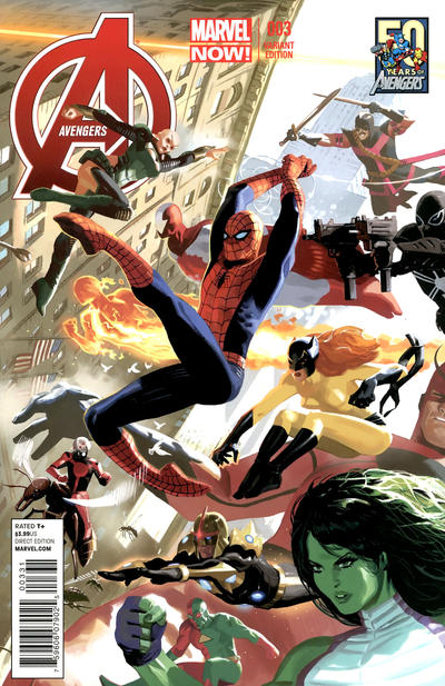 Avengers #3 Avengers 50th Anniversary Variant Cover by Daniel Acu?a - back issue - $5.00