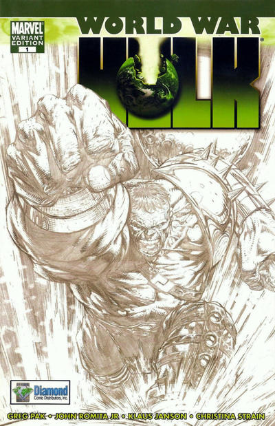 World War Hulk 2007 #1 Diamond Distributors Exclusive Sketch Variant by David Finch - back issue - $19.00