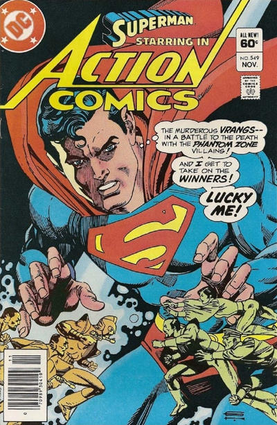 Action Comics #549 Newsstand ed. - back issue - $3.00