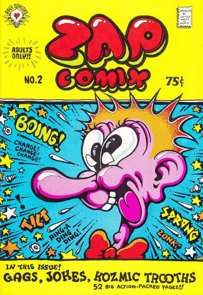 Zap Comix 1969 #2 3rd printing- 0.75 USD - back issue - $12.00