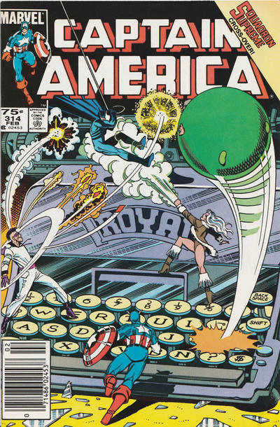 Captain America #314 Newsstand ed. - back issue - $3.00