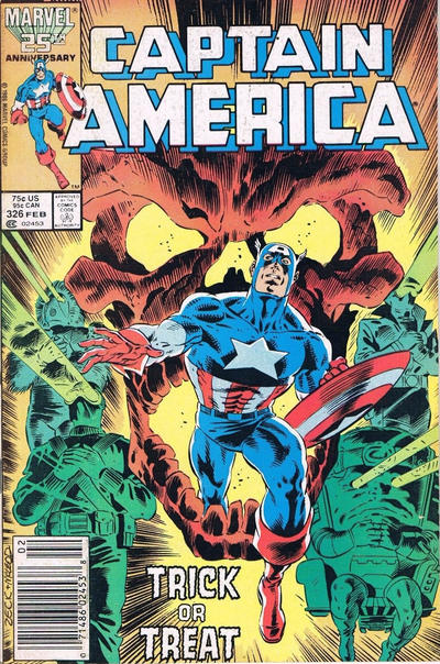 Captain America #326 Newsstand ed. - back issue - $3.00
