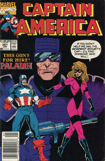 Captain America #381 Newsstand ed. - back issue - $3.00