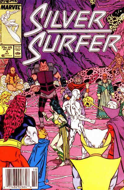 Silver Surfer #4 Newsstand ed. - back issue - $3.00