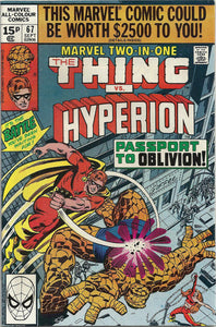 Marvel Two-in-One #67 British - back issue - $3.00