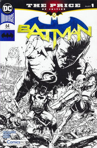 Batman #64 ComicsPro Chris Burnham Black and White Cover - back issue - $10.00