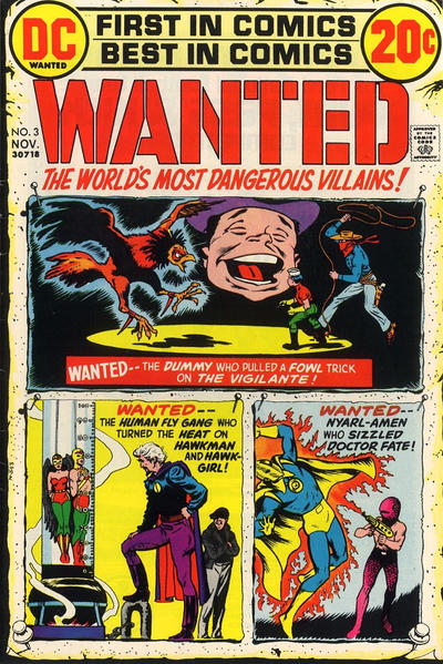 Wanted. The World's Most Dangerous Villains 1972 #3 - back issue - $9.00