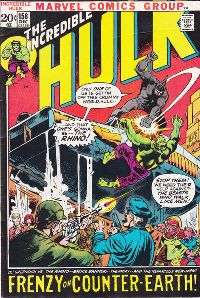 The Incredible Hulk 1968 #158 - back issue - $8.00