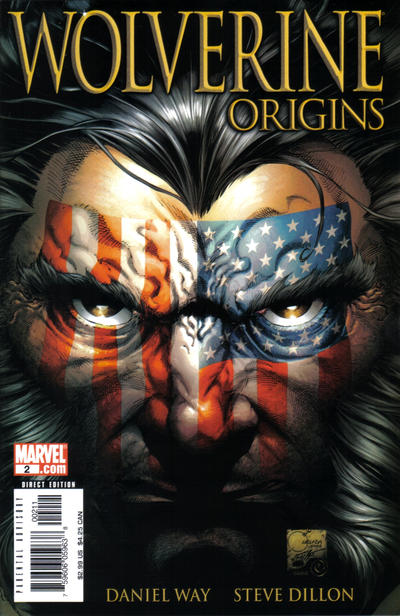 Wolverine: Origins #2 Quesada Cover [American Flag] - back issue - $10.00
