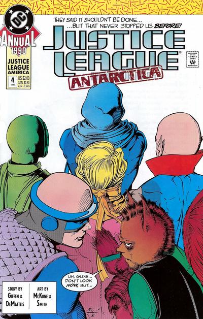 Justice League Annual #4 Direct ed. - back issue - $3.00