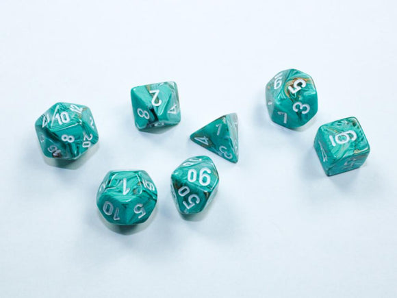 MARBLE MINI-POLYHEDRAL OXI-COPPER WHITE 7-DIE SET