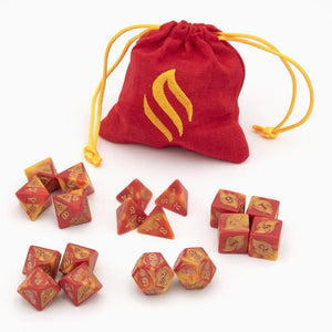 FIRE DAMAGE DICE 18 PIECE SET