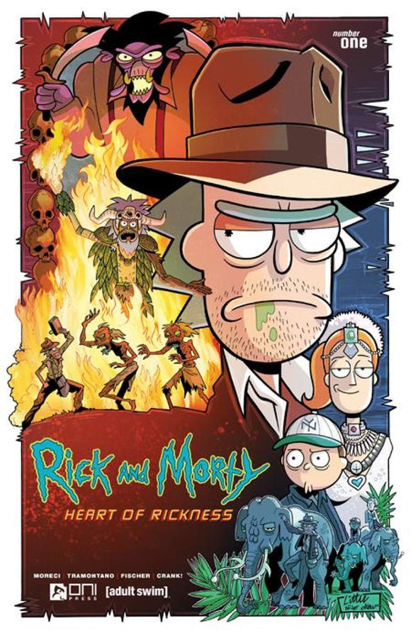 RICK AND MORTY HEART OF RICKNESS #1 CVR A TROY LITTLE TEMPLE OF DOOM HOMAGE (OF 4)