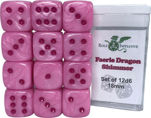 D6 DICE SET FAERIE DRAGON SHIMMER - SET OF 12D6 18MM