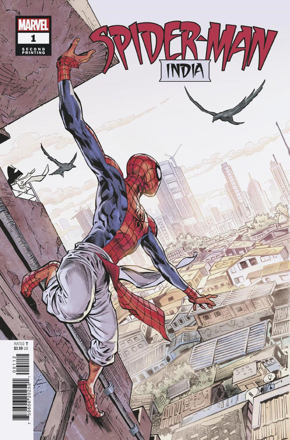 SPIDER-MAN INDIA #1 ABHISHEK MALSUNI 2ND PRINTING VAR CVR A