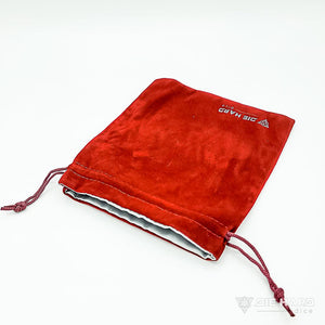 VELVET DICE BAG - MEDIUM BLOOD RED