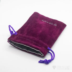 VELVET DICE BAG - SMALL PURPLE