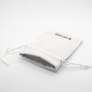 VELVET DICE BAG - SMALL WHITE