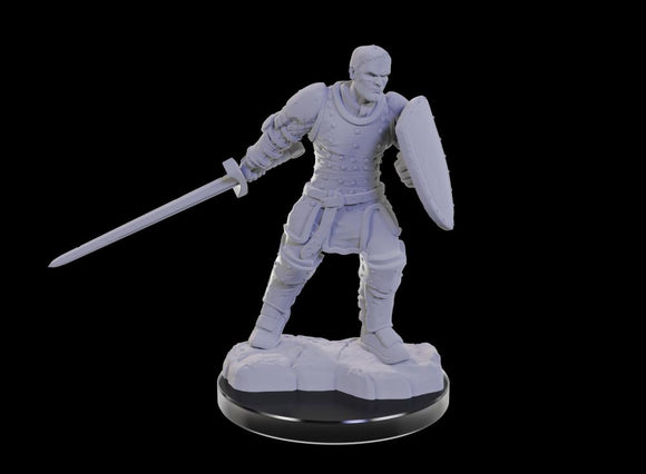 DUNGEONS AND DRAGONS NOLZURS MARVELOUS UNPAINTED MINIATURES - REBORN PALADIN AND REBORN WARLOCK