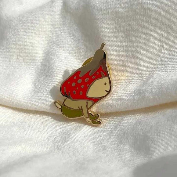 Strawberry Demon Pin by Natalie Andrewson