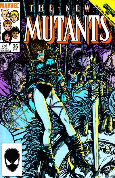 The New Mutants #36 Direct ed. - back issue - $3.00