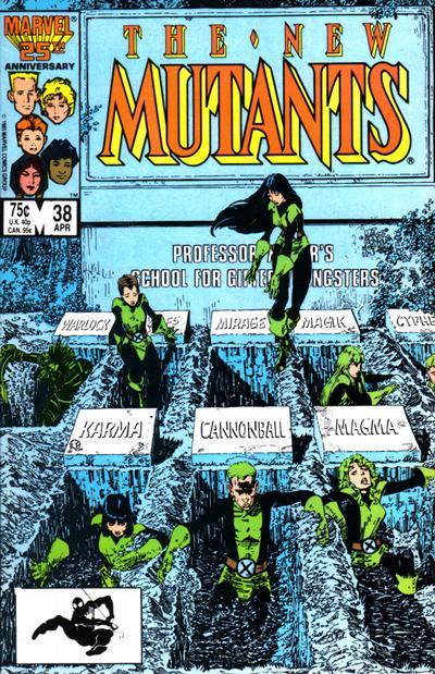The New Mutants #38 Direct ed. - back issue - $3.00