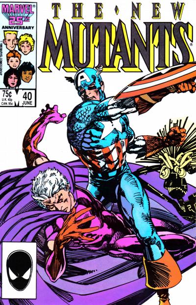 The New Mutants #40 Direct ed. - back issue - $3.00