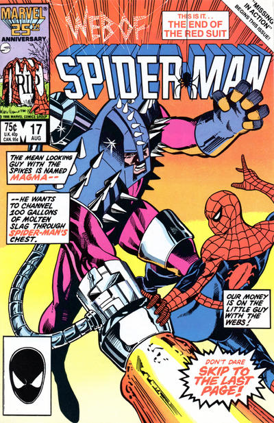 Web of Spider-Man 1985 #17 Direct ed. - back issue - $4.00