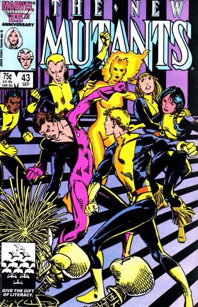 The New Mutants #43 Direct ed. - back issue - $3.00