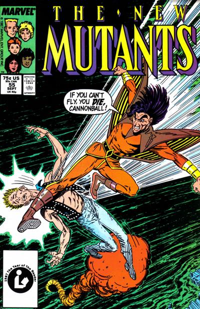 The New Mutants #55 Direct ed. - back issue - $3.00