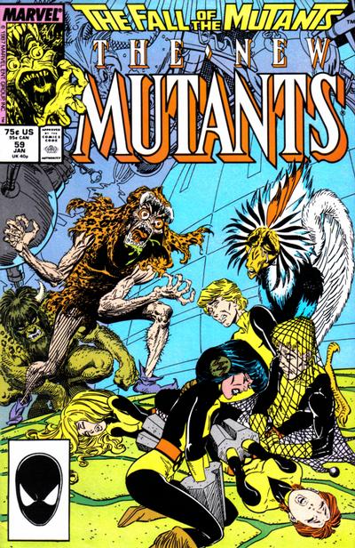 The New Mutants #59 Direct ed. - back issue - $3.00