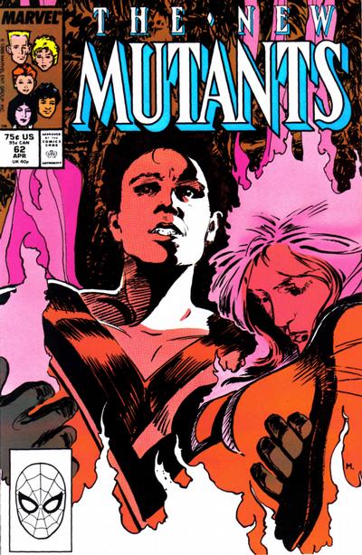 The New Mutants #62 Direct ed. - back issue - $4.00