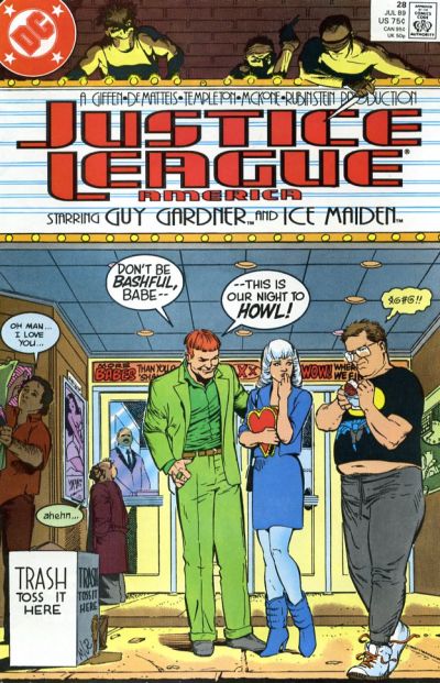 Justice League America #28 Direct ed. - back issue - $3.00