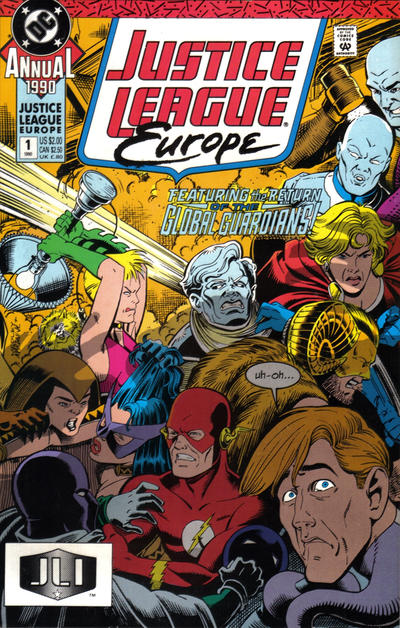 Justice League Europe Annual #1 Direct ed. - back issue - $3.00