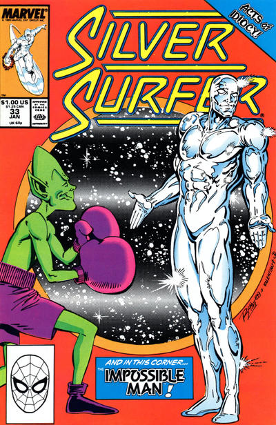 Silver Surfer #33 Direct ed. - back issue - $3.00