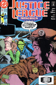 Justice League America #51 Direct ed. - back issue - $3.00