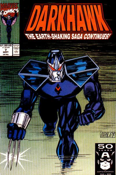 Darkhawk #7 Direct ed. - back issue - $4.00